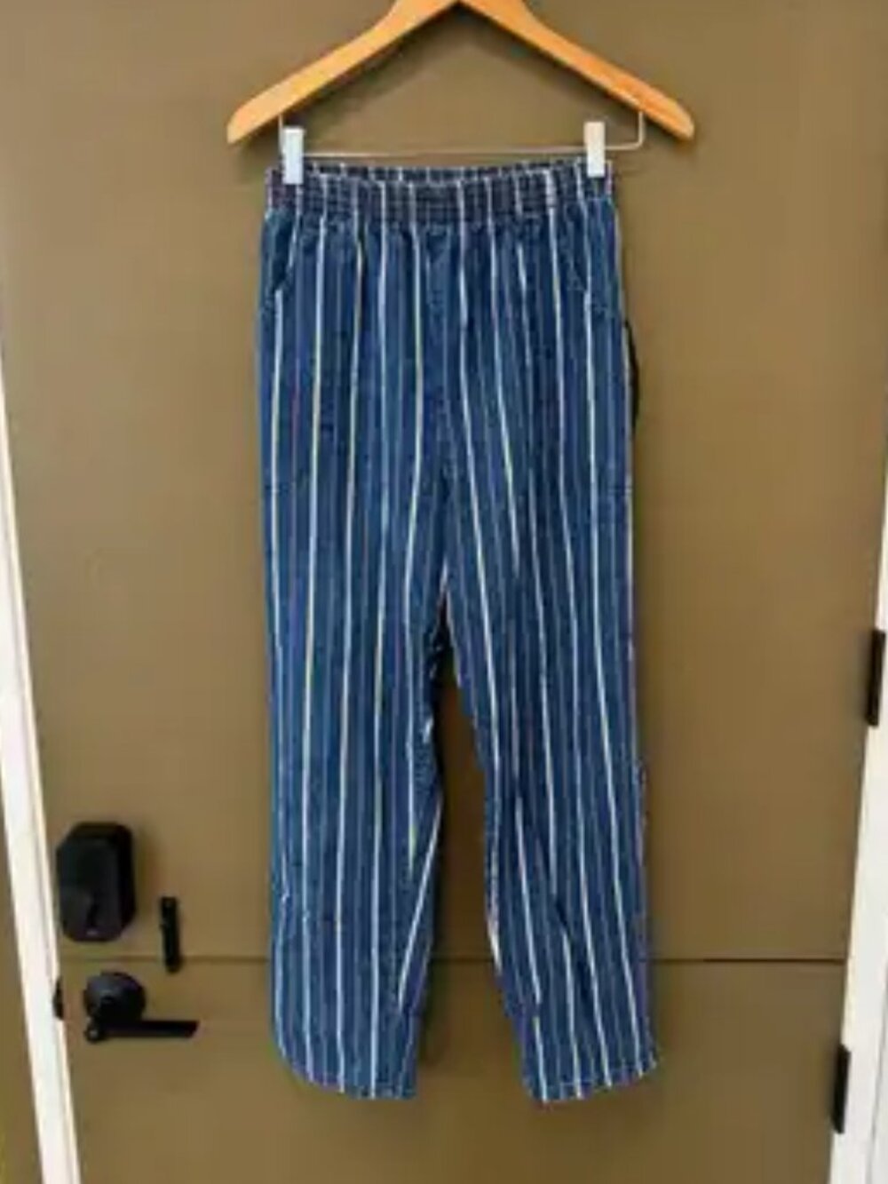 Striped Denim Easy Trousers